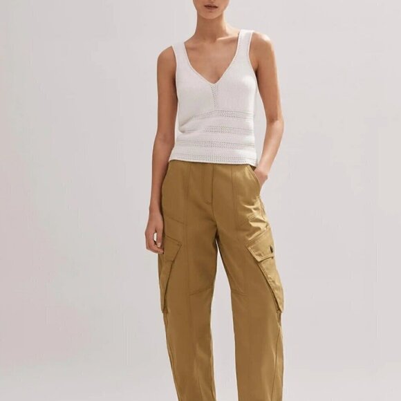 ME+EM Pants - ME+EM  - Cotton Engineered-Leg Pant - Deep Sand Tan  - Size US  8